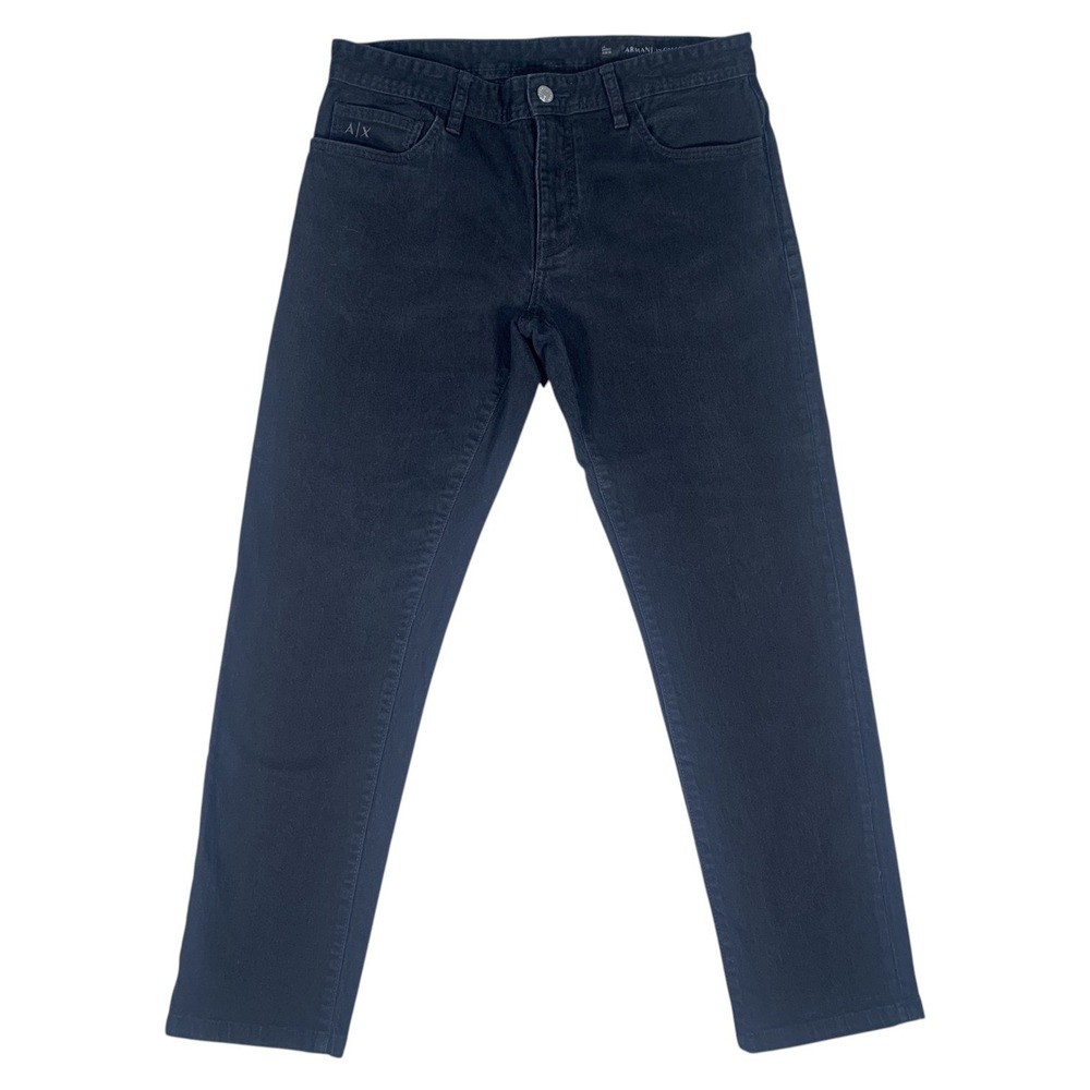 Armani Exchange J14 Skinny Jeans Mens 32 Black Stretch Denim